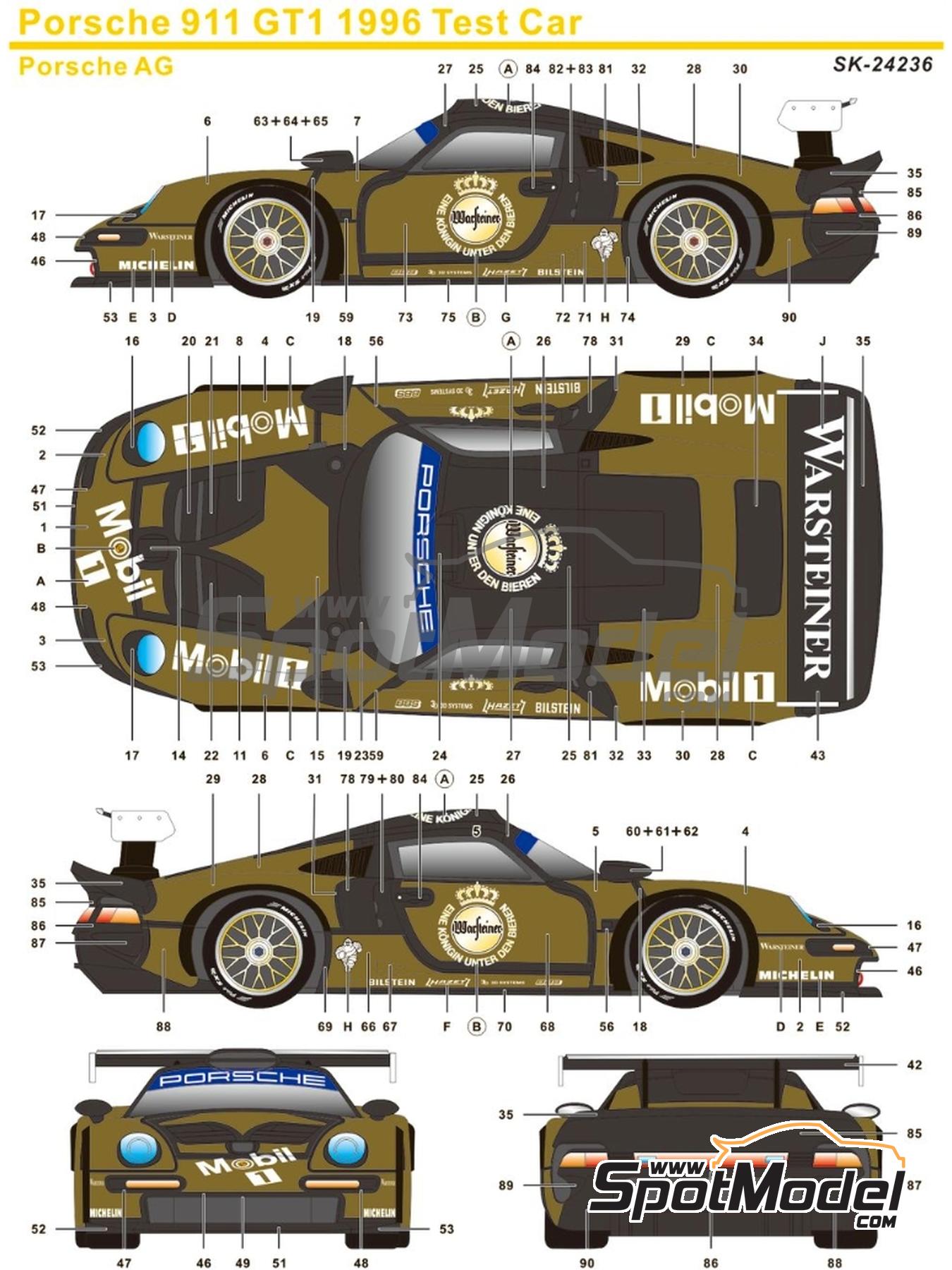 ポルシェ 911 GT1 ラジコン 1996 1:12 1/12 タミヤ ポルシェ911 GT1